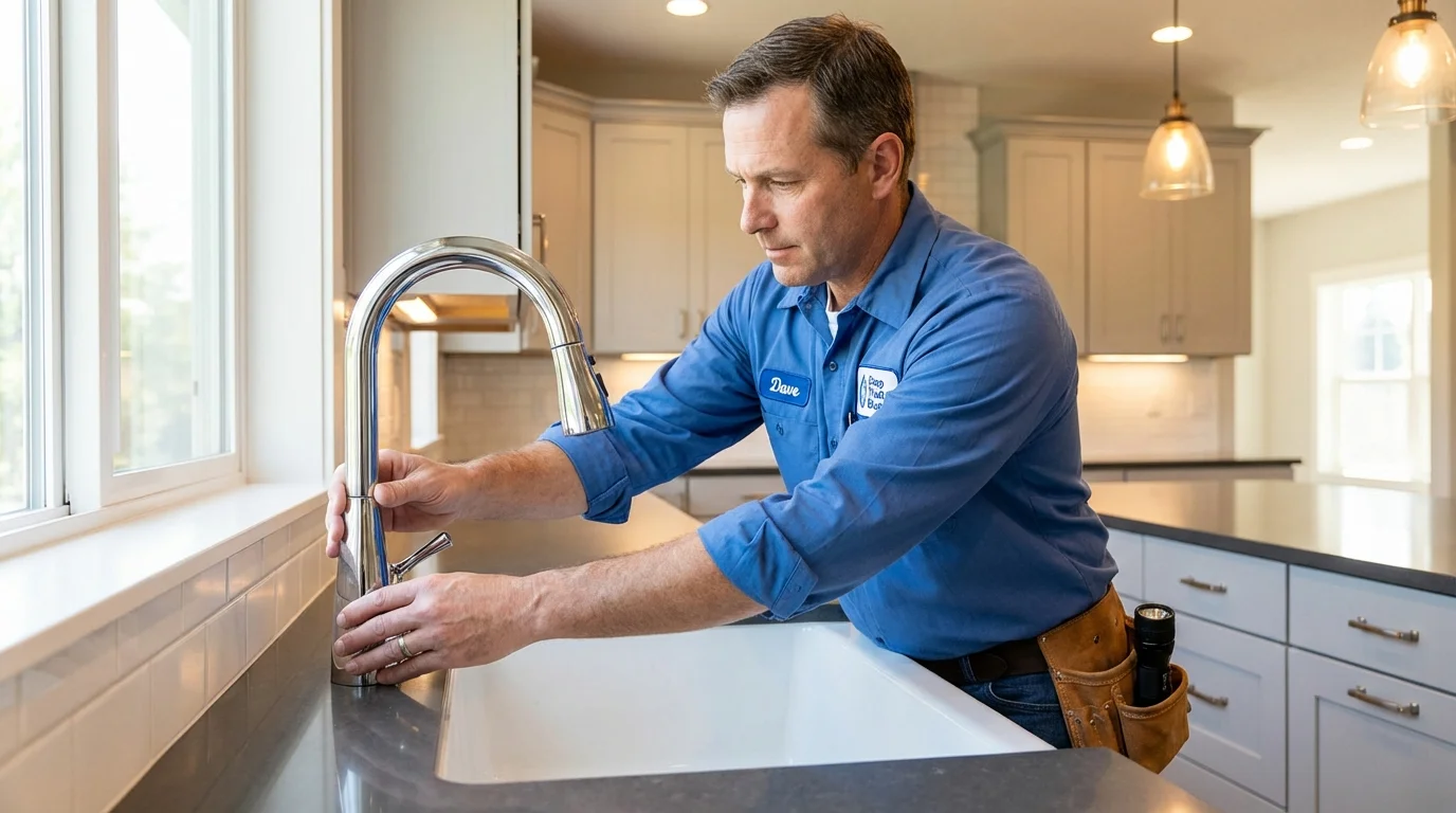 Kitchen faucet installation by Johns Plumbing LLC in Kingsland